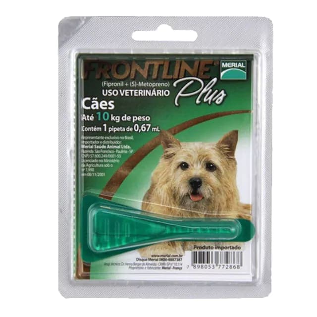 Frontline Antipulgas E Carrapatos Plus Para Cães De Até 10Kg